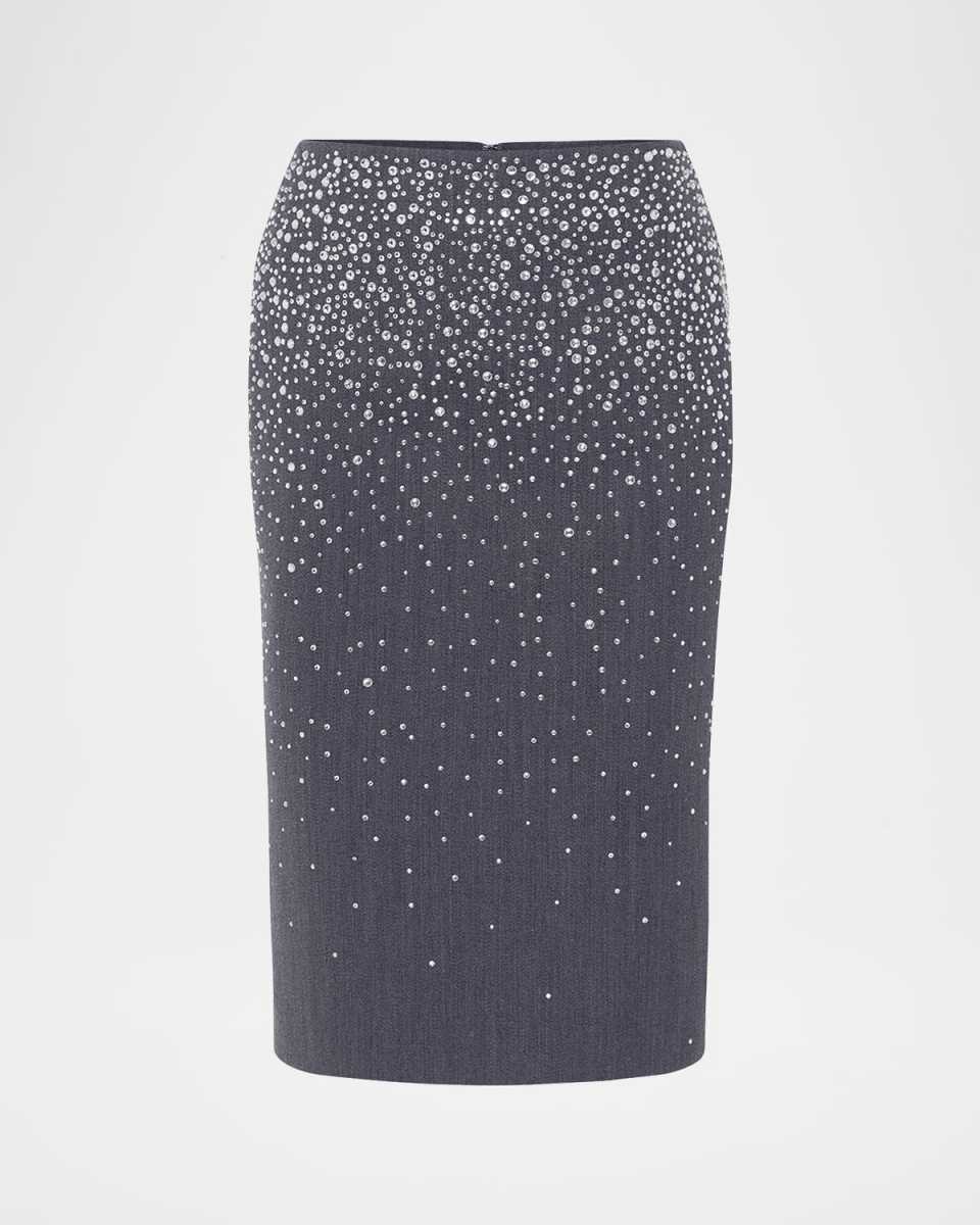 Crystal Suiting Pencil Skirt